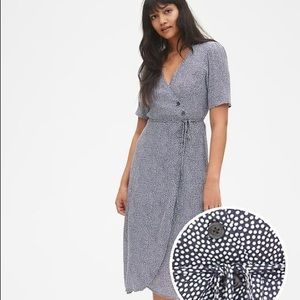 gap side button wrap dress
